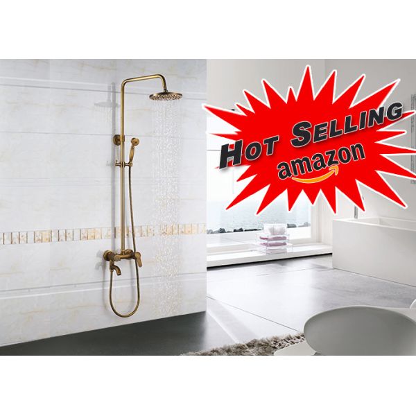 Buy ROVATE High Flow Antique Shower Systems Wall Mounted With Polished Surface at wholesale prices