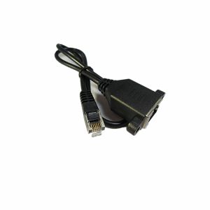 Male To Female RJ45 Extension Cable With Panel Mount