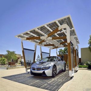 10-60° Galvanized Steel PV Solar Carport Mounting Systems