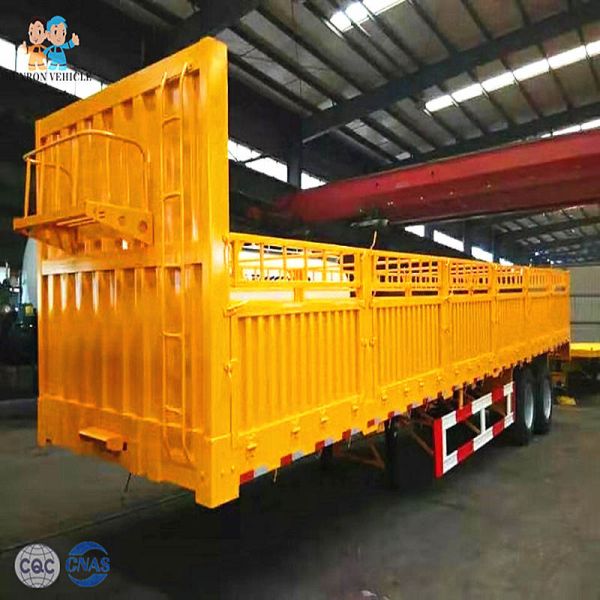 Buy 13T FUWA Skeletal Fencing Dropside Storage Semi Trailer at wholesale prices