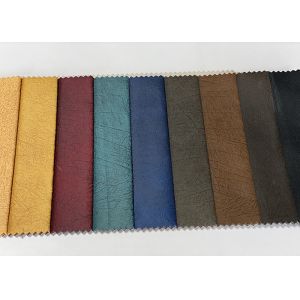 Plain Sweat Leather Sofa Fabric 150gsm Faux Suede Upholstery Fabric