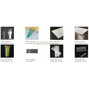 PLA Drinking Straws, CPLA Giant Straws, Individually Wrapped, Plant Based