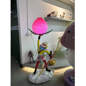 Wukong Glowing Sculpture - A Classic IP from The Monkey King: Havoc in Heaven Anime, Ideal as a Internet-Famous Check-in Decoration for Modern Home and Store Settings
