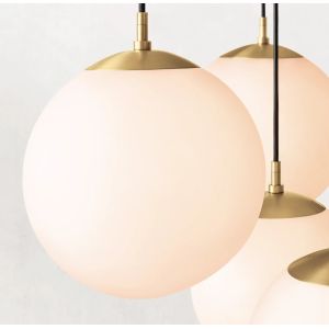 RH Lighting Glass Nickel Crystal Chandeliers With Brass Frame