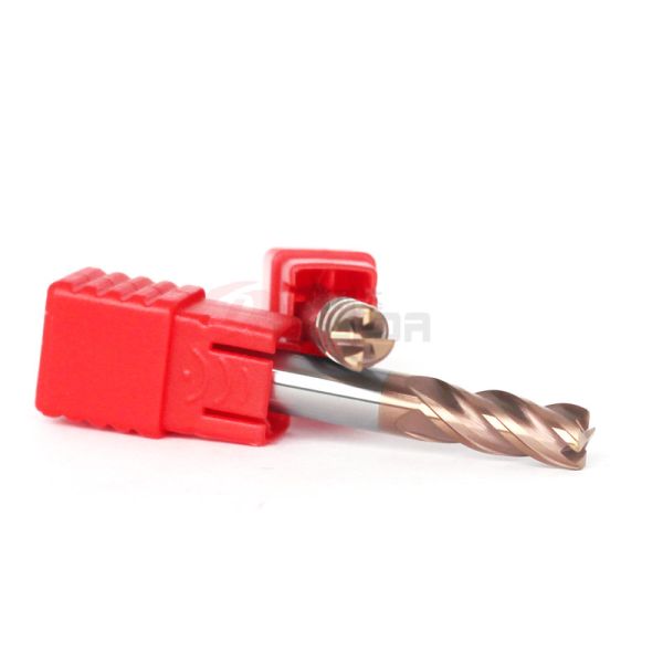 4 Flute .2362 6mm Corner Radius End Mill 1/4" Shank HRC55