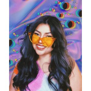 Cat Eyes Scratch Resistant Yellow Colour Therapy Sunglasses