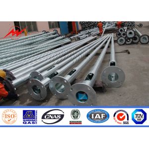 6-18m Solar Street Light Pole , Tubular Steel Pole