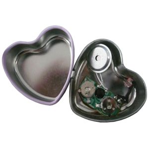 Heart shape Voice Recordable Gifts music chip with motion sensor for box