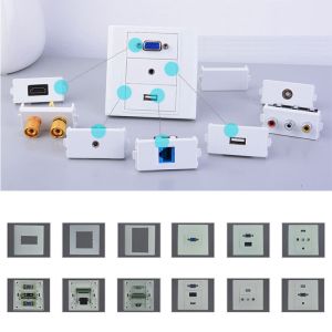 VGA HDMI USB Multimedia Faceplate Wall Plate Outlet Terminal Block Socket Panel