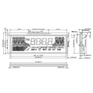 VDD 3.3V Negative Transmissive 7 Segment LCD Display TN Segment Vehicle LCD