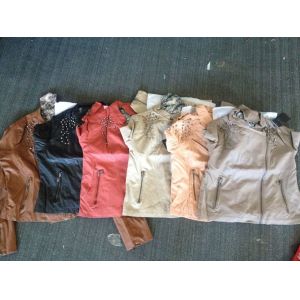 8805 Ladies fashion pu jacket stock (coats,blouzes,tops)