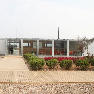 High Prefabrication Sandwich Panel Modular Folding Container Temporary Office