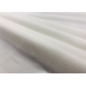 210GSM Weight Brushed Knit Fabric 82% Polyester Warp Knitting White Color