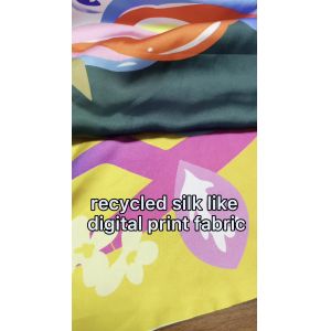 Quality silk touch Matt stretch Satin 50D spandex polyester printing Fabric for sale