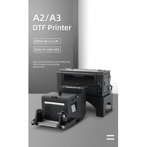 A3 DTF Printer 33cm T-Shirt Printing Machine Dual Head Xp600 With Stainless