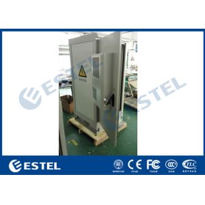 One Bay 19" Outdoor Telecom Equipment Cabinet Galvanized Steel With Heat