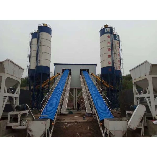 Buy 60m3/H Stationary Concrete Batching Plant, Hzs60 Concrete Mixer Plant at wholesale prices
