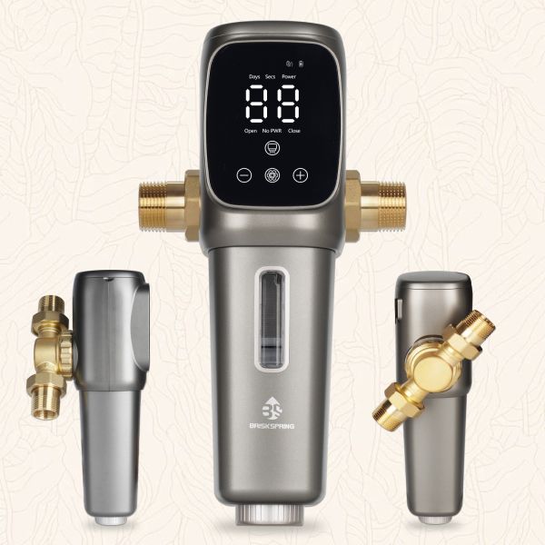 Buy NSF Certified Clear Bottle Sunlight Protective Cover ABS Automatic Spin Down Water Pre Filter at wholesale prices