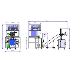 pyramid tea bag with envelope packing machine tea bagging machine