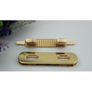 Classic design light gold purse double twist turn metal locks