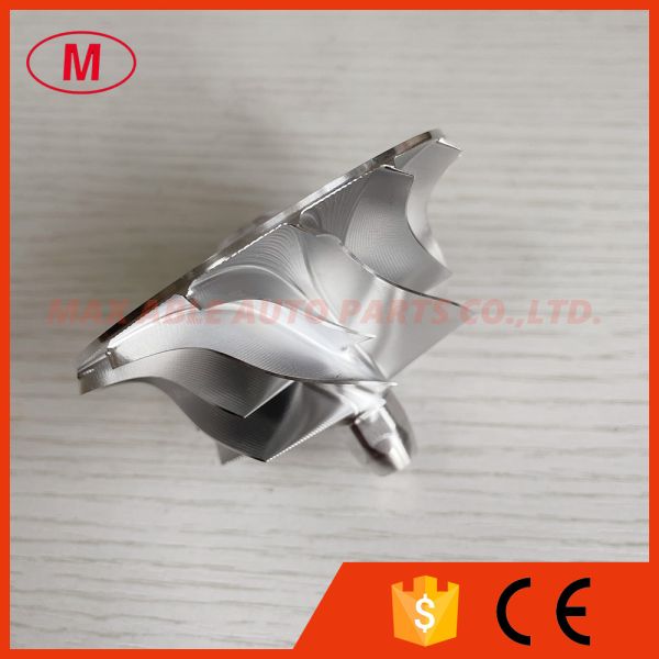 PTE55 55.00/76.20mm A22255-102.Rev 0 00411 7+7 blades point milling turbocharger aluminum 2618/billet compressor wheel