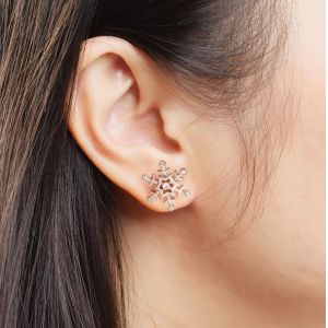 Christmas gift dainty jewelry fashion ear piercing jewelry crystal stainless