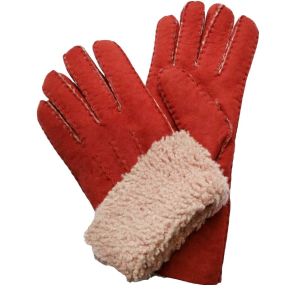 Fashion Ladies Sheepskin Gloves , Ladies Real Leather Gloves Plain Style