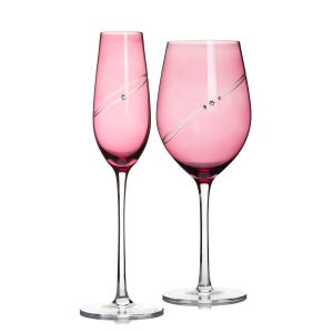 Crystal Plum Glass Gift Champagne Flue With Elements Elegant Relaxation