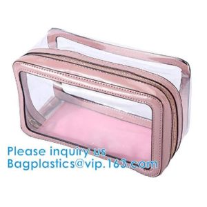 Quality Biodegradable Plastic Zipper Case Zip Lock Frosted Plastic Slider PVC Zipper Packing Bag For Underwear Clothing Cosmetic for sale