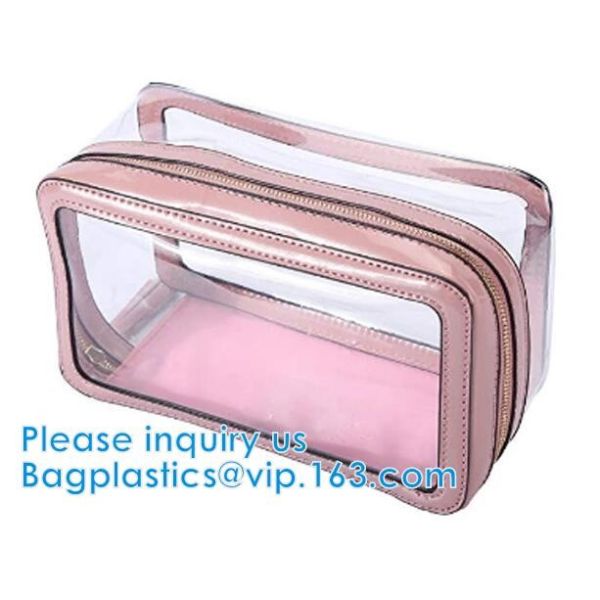 Biodegradable Plastic Zipper Case Zip Lock Frosted Plastic Slider PVC Zipper Packing Bag For Underwear Clothing Cosmetic