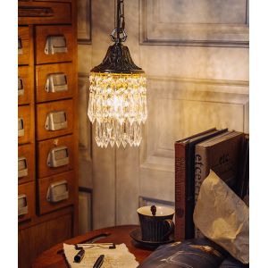 Fashion Modern Pendant Lighting Crystal Glass Hanging Bedside Luxury Bedroom
