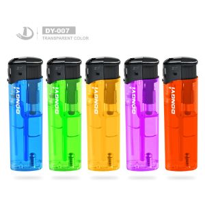 Quality Competitive Model NO. DY-007 Torch Refillable Electric Lighter with Transparent Color for sale