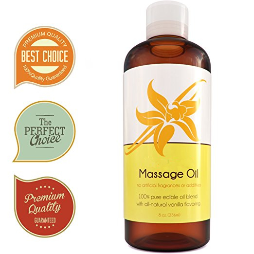 Sensual Edible Aromatherapy Massage Oil Contain Jojoba / Sweet Almond Oil