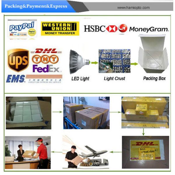 Par 38 9w high quality LED lamp light bulb spotlight E27 aluminium LED par Light 9w