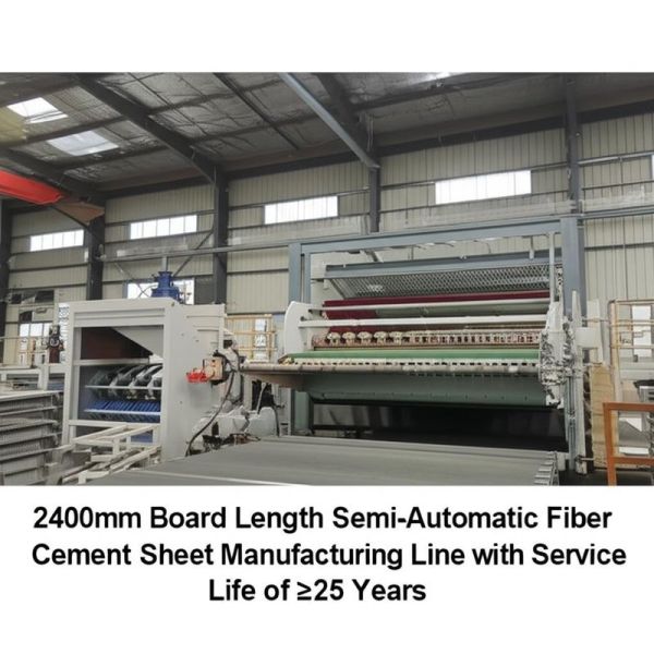 2400mm Board Length Semi-Automatic Fiber Cement Sheet Manufacturing Line with