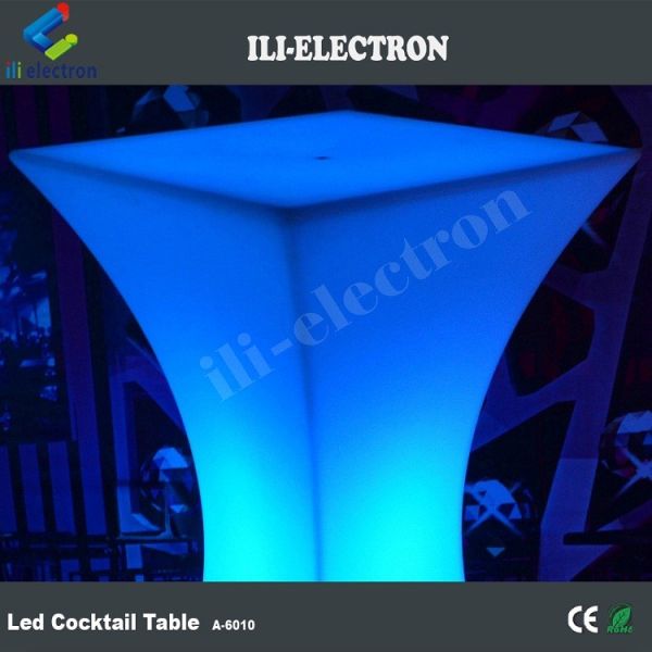 Rotational Moulding Plastic Modern Color Change Bar Furniture LED Table