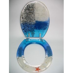 sea star shell poly resin toilet seat