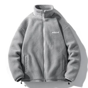 Premium Zip Up Sherpa Fleece Jacket 100% Cotton Custom Embroidery