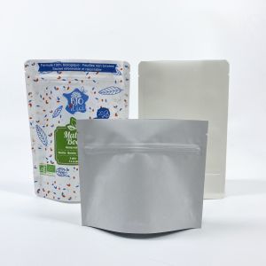 SGS Stand Up Compostable Kraft Paper Bags Customizable