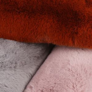 Super Soft 100% Polyester 20-25mm D Knitted Fabric Rabbit Fur Fabric for