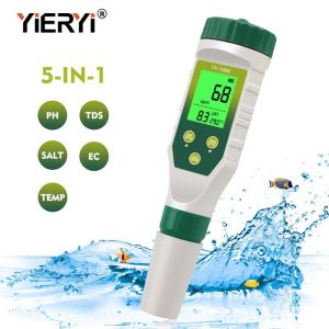 China 5-in-1 Multi-Parameter PH Meter With Backlight For Laboratory Aquarium PH TDS Salinity EC Temperature Tester on sale China 5-in-1 Multi-Parameter PH Meter With Backlight For Laboratory Aquarium PH TDS Salinity EC Temperature Tester on sale