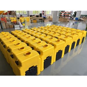 Portable Eyewash Station 14 Gal Yellow ANSI Z358.1 OSHA Compliant