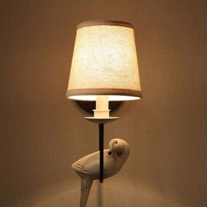 Retro loft wall lamp double heads bird light study office stair aisle living