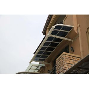 Customizable DIY Polycarbonate solid sheet Awning Durable Aluminum Frame Impact