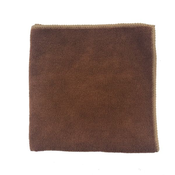 Buy Warp Knitting Brown Microfiber Fabric 40x40 Piped 80% Polyester at wholesale prices