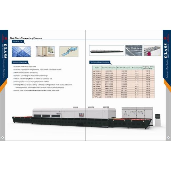 Double Heating Chamber glass toughening machine double production capacity