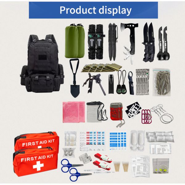 Hiking Camping Disaster Survival Kit Miller Camping First Aid Kits Backpack