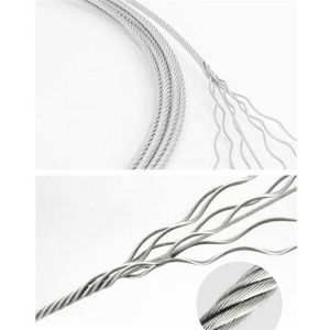 304 Stainless Steel Wire Rope Soft Fishing Lifting Cable 1-25M Length as