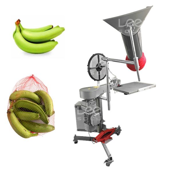 Semi Auto Banana Carrot Packing Machine For Mesh Net Bag Weighting Counting