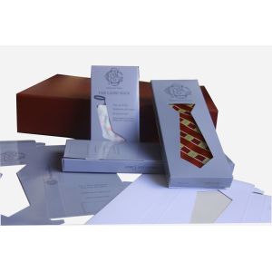 Tie Bag 250gsm Paper Custom Gift Boxes Folded Environmental Friendly